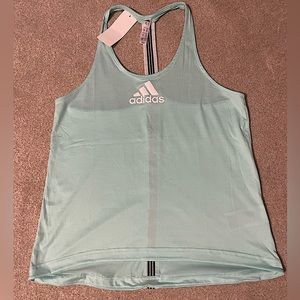 Brand New With Tags Womens Turquoise Adidas Racerback Workout Tank Top Size S